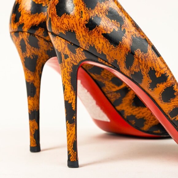 Christian Louboutin Leopard Patent Pointed-Toe Pumps - Picture 7 of 8